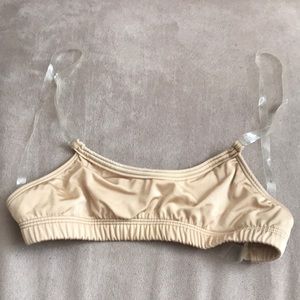 Girls gym/dance bra - clear straps